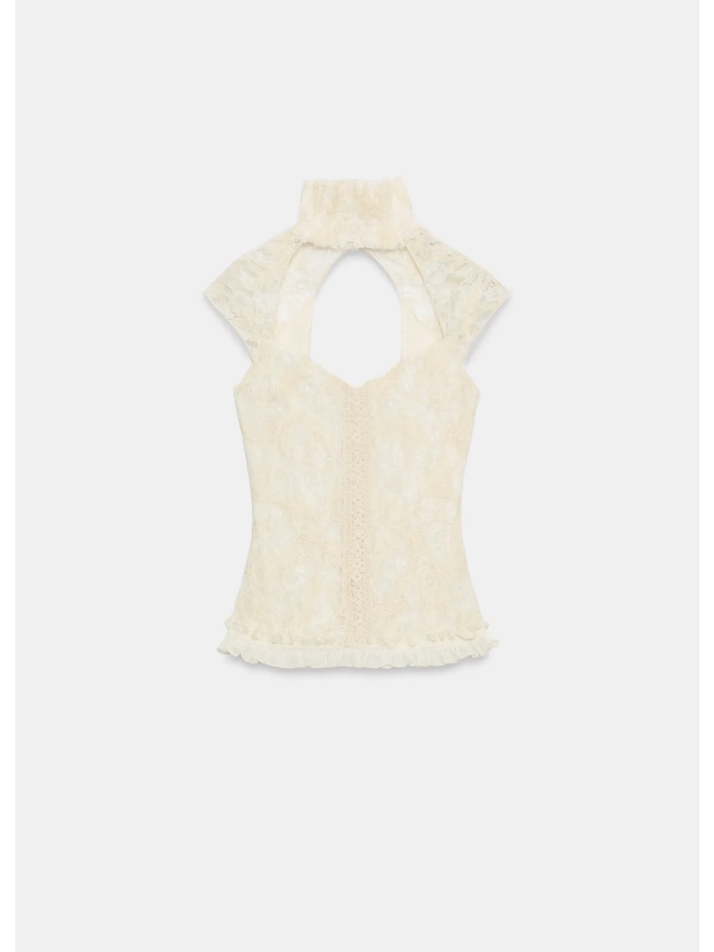 Zara Romantic High Neck Top